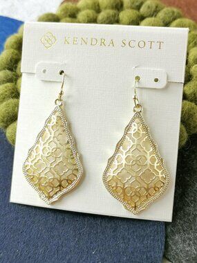 Kendra Scott Addie Filigree Mix Drop Earrings Gold